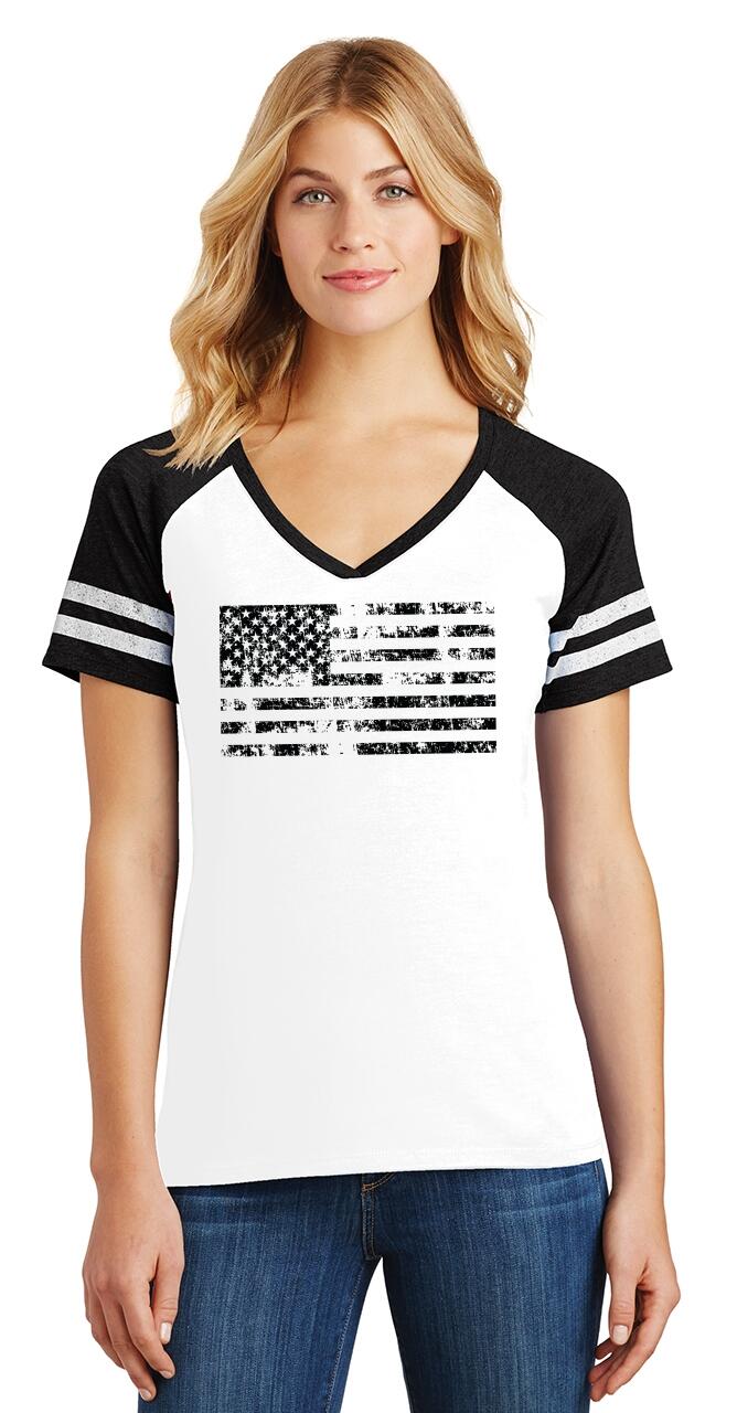 distressed american flag shirt