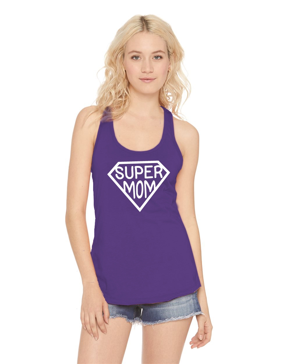 Ladies Super Mom Racerback Mother Mothers Day Wife Ebay
