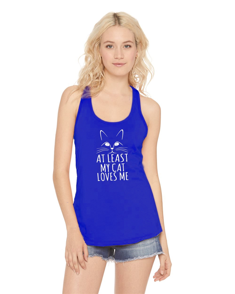 Ladies At Least My Cat Loves Me Racerback Kitten Animal EBay